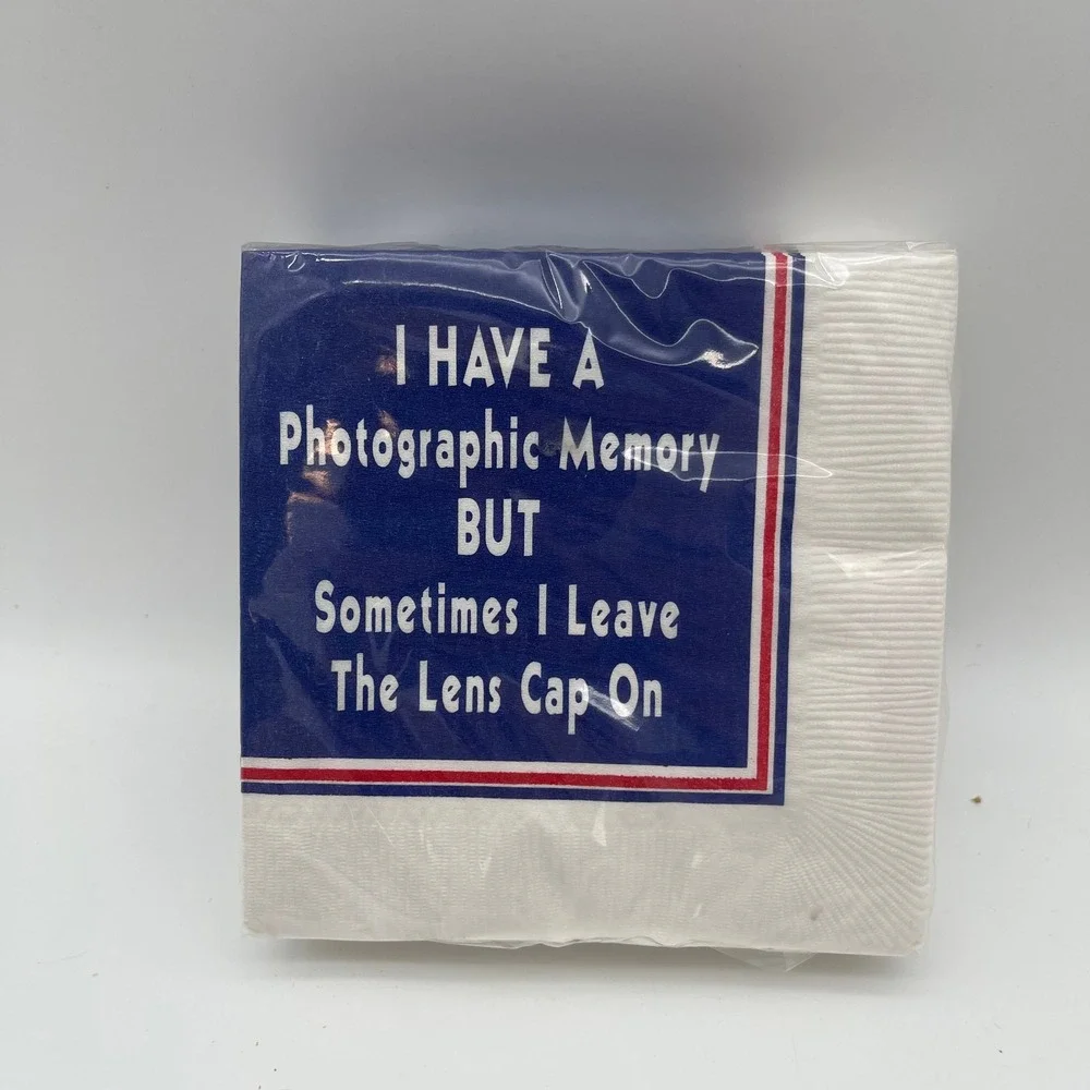 Haut Paper Happy Hour Beverage Napkins Photographic Memory Humor 30ct PSL 8571